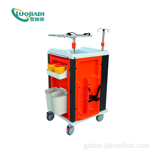 Mobile Emergency Trolley Carrying Drugs Moible Hospital ABS Stainless Steel Emergency Trolley Factory